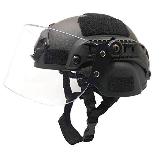 Will Outdoor Leichter Helm, schneller Schutz, Mich 2000, mit Sonnenschutzbrille und NVG-Halterungen auf seitlichen Schienen