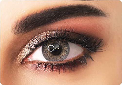 ADORE - Nicht Abgestufte Farbige Kontaktlinsen CRYSTAL - Vierteljahres-Kontaktlinsen + Kostenloser Halter - Farbige Linsen (BLAU/KRISTALL)