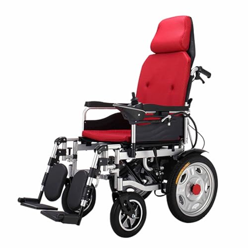 Elektrischer Rollstuhl, leicht und faltbar, für Erwachsene, wiederaufladbarer Lithium-Akku mit 12 Ah, leichter elektrischer Rollstuhl für ältere und behinderte Menschen (Gewichtskapazität 300 LB) (