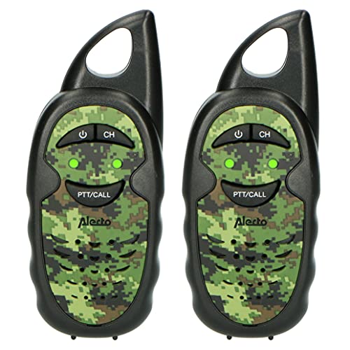 FR-05CM - Walkie Talkie Set Kinder - Reichweite von bis zu 3 Kilometern, camouflage schwarz/grün Kinder