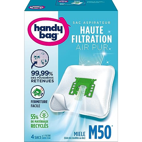 Melitta Handy Bag M50 Staubsaugerbeutel für Honigstaubsauger, luftdichter Verschluss, Allergiefilter, Motorfilter, 3 x 4 Stück