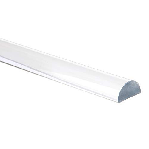 Acrylhalbrundstab als Schwallschutzleiste, Schwallschutz Dusche transparent 12x6mm 2000mm