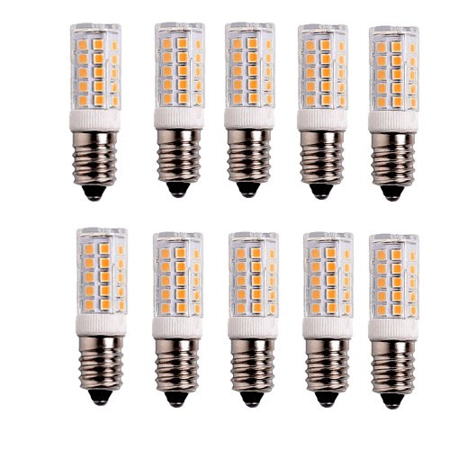 OUGEER 10 Stück E14 LED Lampen 5W warmweiß 3000K AC 220–240 V, 500Lumens Non-dimmbar Edison-Leuchtmittel E14 Ersatz 50W Halogen Leuchtmittel
