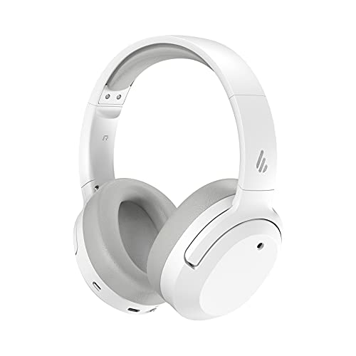 Edifier W820NB Hybrid Active Noise Cancelling Kopfhörer - Hi-Res Audio - 49H Spielzeit - Wireless Over Ear Bluetooth Kopfhörer für Telefonanrufe - Weiß