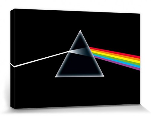 1art1 Pink Floyd - Dark Side of The Moon, Prisma Poster Leinwandbild Auf Keilrahmen 120 x 80 cm