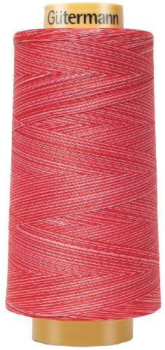 Natural Cotton Thread Variegated 3,281yd-Ruby Red