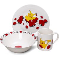 Frühstücksset Pokémon Pikachu Pokeball | Schale + Teller + Tasse