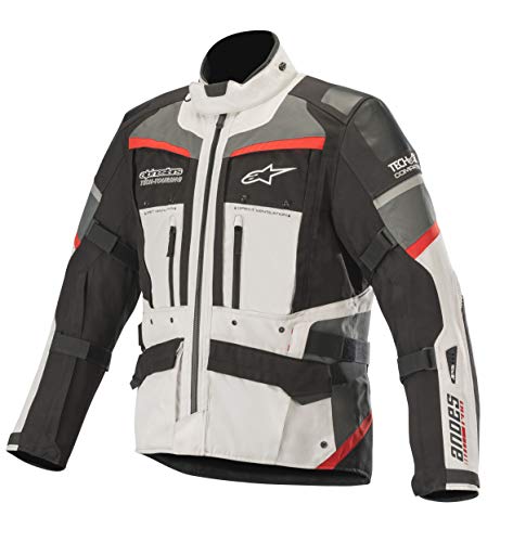 Alpinestars Motorradjacken Andes Pro Drystar Jacket Tech-air Compatible Light Gray Black Dark Gray Red, Grau/Schwarz/Rot, 4XL