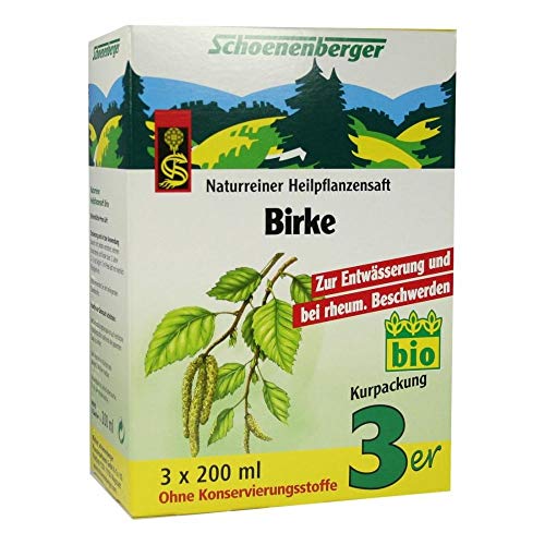 Schoenenberger Naturreiner Heilpflanzensaft Birke 600 ml Saft (3x 200 ml)
