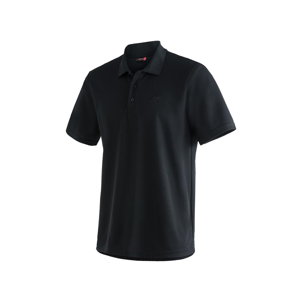 Maier Sports Herren Polo 1/2 Arm T-shirt, black, Gr. L