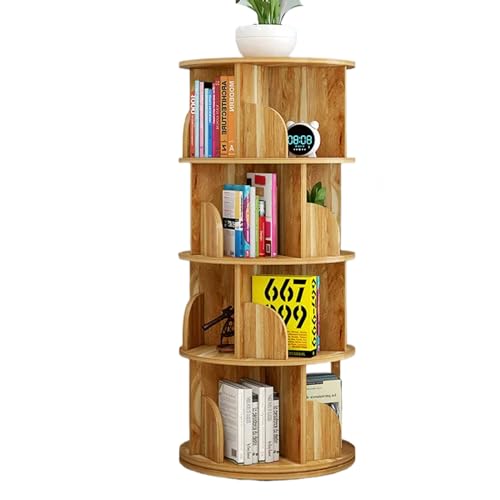 MMOU Drehbares Bücherregal, 360-Grad-Anzeige, Rundes, Schmales, Drehbares Eck-Bücherregal, Stehendes Bücherregal für Schlafzimmer und Wohnzimmer für Erwachsene (Size : 4 Layer)