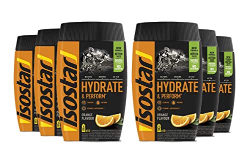 Isostar Hydrate & Perform - 400 g isotonisches Elektrolytgetränk - Elektrolytlösung zur Unterstützung der sportlichen Leistungsfähigkeit - Orange