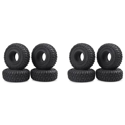 supgowea 8 Stücke 118MM 1,9 Rubber Rocks Reifen Rad Reifen für 1/10 RC Rock Crawler Axial SCX10 90046 AXI03007 TRX4
