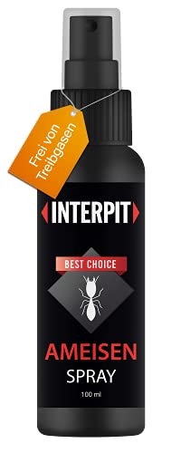 Interpit Ameisenabwehr Spray - gegen Ameisen für drinnen oder draußen, DAS Ungezieferspray frei von Gift, Schädlingsbekämpfung für Innen & Aussen - Schutz + Abwehr gegen die Ameise, Anti Insekten