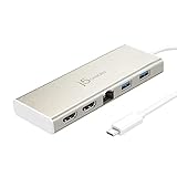 j5create USB Type-C Dual HDMI Mini Dock, Ethernet, USB 3.1 HUB/PD 2.0 JCD381,4K HDMI, Portable