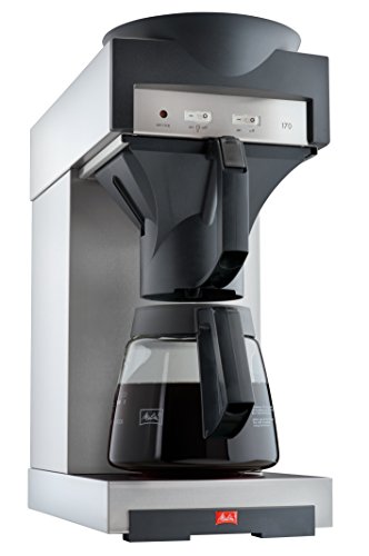 Melitta Filterkaffeemaschine mit Glaskanne, 1,8 l, Warmhalteplatte, 17M, Edelstahl/Schwarz