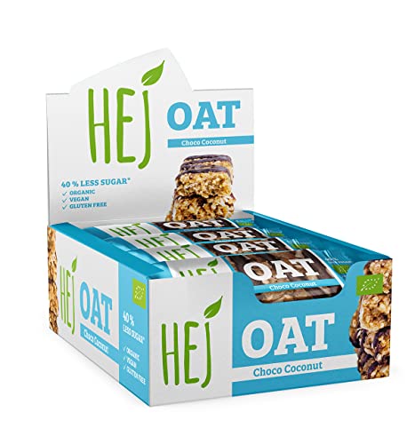 HEJ Oat | Veganer Hafer-Müsliriegel Snack | Choco Coconut – 12 x 45 g