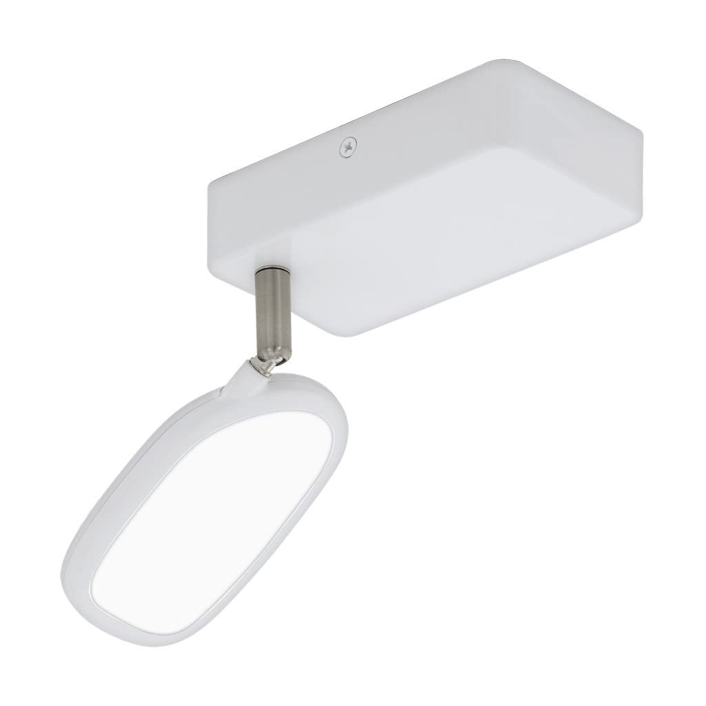 EGLO connect LED Wandlampe Palombare-C, 1 flammige Smart Home Deckenlampe aus Metall, Aluminium und Kunststoff in Weiß, Spot mit RGB und Lichtfarbe einstellbar (warm, neutral, kalt), dimmbar
