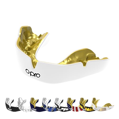 Opro Unisex's Instant Custom Mundschutz, Weiß/Gold, Erwachsene