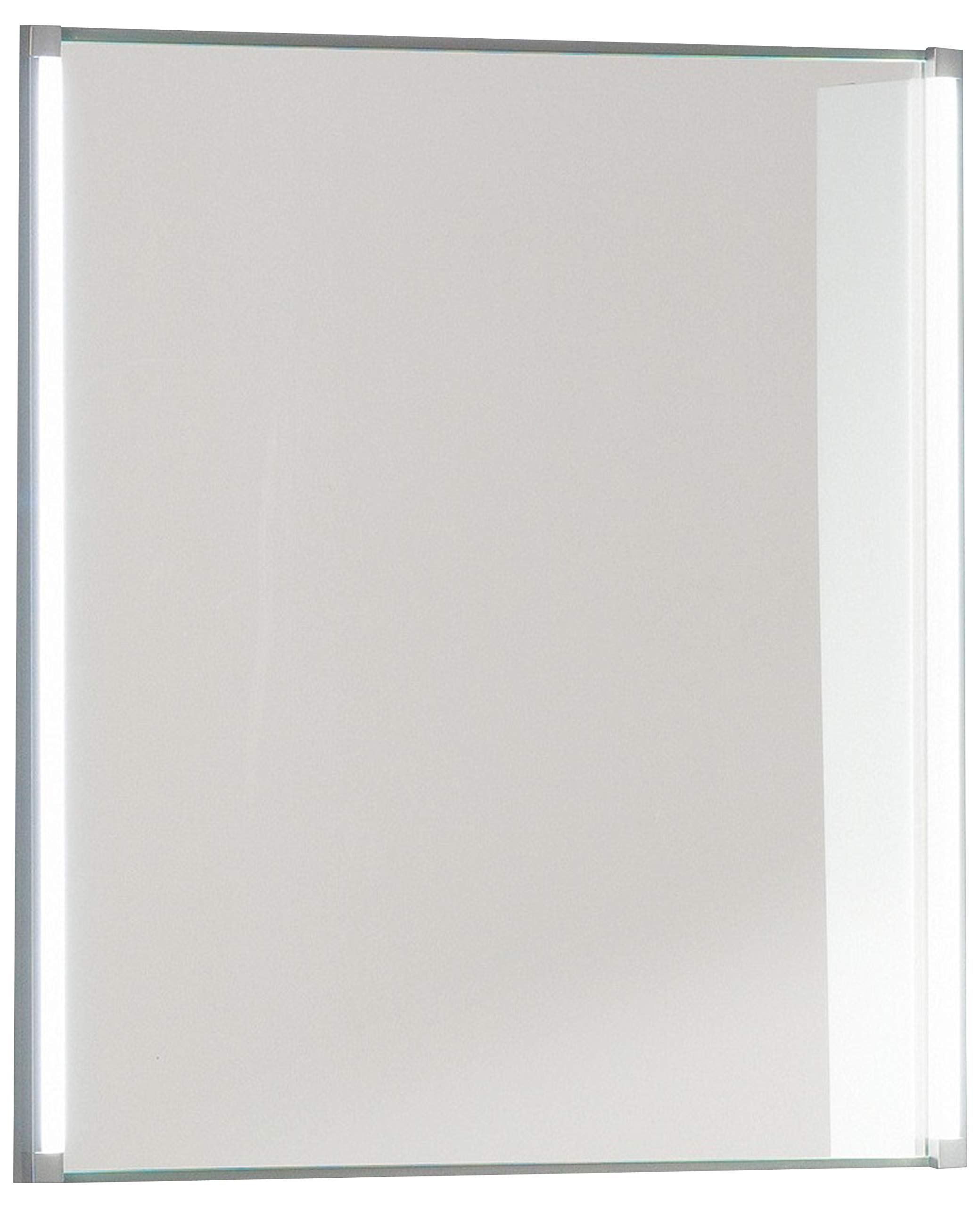 FACKELMANN Spiegel LED-LINE/Wandspiegelelement mit LED-Beleuchtung/Maße (B x H x T): ca. 61 x 67 x 4 cm/hochwertiger Badspiegel/moderner Badezimmerspiegel/Breite 60 cm