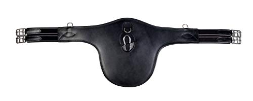 HKM Sattelgurt mit Brustschutz, schwarz, 120