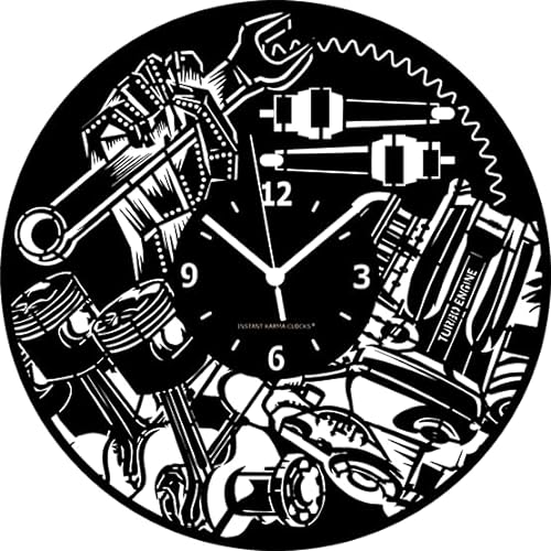 Instant Karma Clocks MECHANICO ➤ Wanduhr - Autowerkstatt Werkstatt Car Service Werkzeug Geschenkidee