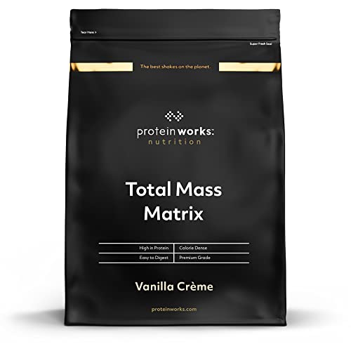 Protein Works - Total Mass Matrix | Weight Gainer | Shakes Zum Zunehmen | 8 Portionen | Vanillecreme | 1kg
