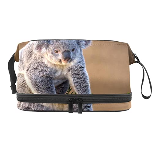 Große Kapazität Reise-Kosmetiktasche, Tiere, Koalas, Make-up-Tasche, wasserdichte Make-up-Tasche, Mehrfarbig, 27x15x14 cm/10.6x5.9x5.5 in