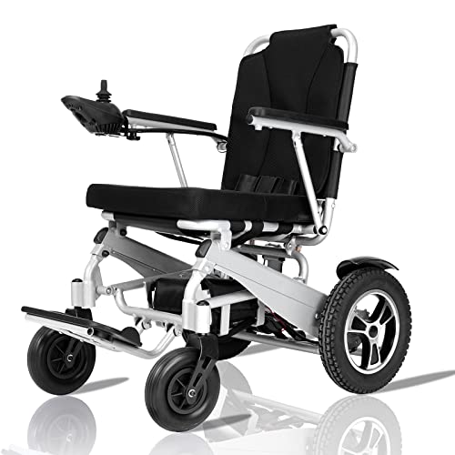 Zusammenklappbarer elektrischer Rollstuhl, tragbarer Power-Scooter, All-Terrain-Power-Scooter, tragend 100 kg, 360°-Fernbedienungshebel (6a)