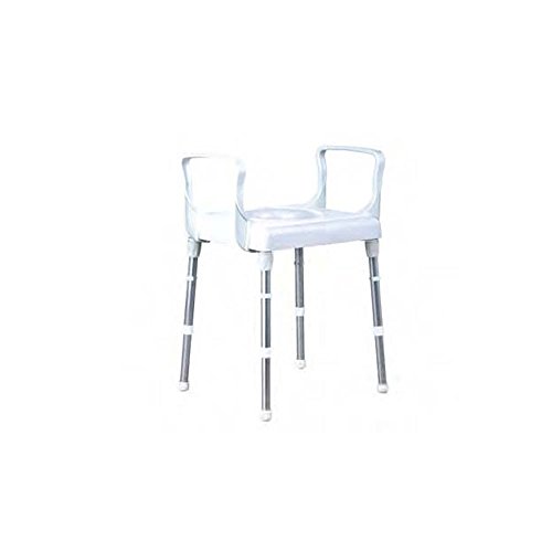 Stuhl für WC und Dusche | Höhenverstellbar | aus Aluminium und Plastik