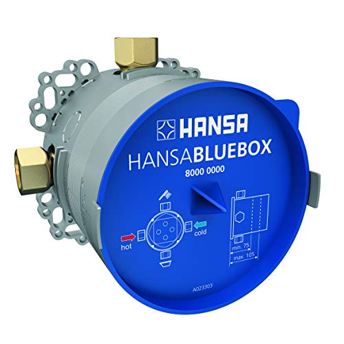 Hansa 80010000 Unterputz-Grundeinheit / Einbaukörper HANSABLUEBOX | Multifix-Befestigungssystem, eigensicher gegen Rückfließen im häuslichen Gebrauch, mit Vorabsperrung | Einbautiefe: 75 - 105 mm