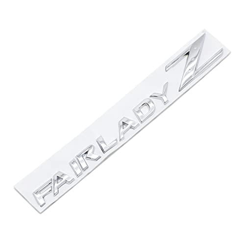 PRDECE Auto 3D Metall Fairlady Z Brief Logo Aufkleber und Abziehbilder for Nismo 37 0Z 350Z Z34. Auto-Hinterkoffer-Körper-Emblem-Abzeichen-Aufkleber für das Auto (Color Name : Silver)