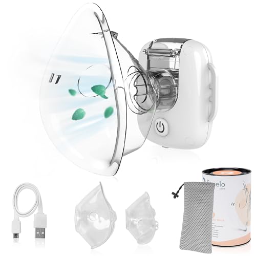 LIONELO Nebi Air Mask Inhalator, Vernebler für Kinder und Erwachsene, leise, kompakt und tragbar, für Erkrankungen der Atemwege, Infektionen und Allergien, hohe Effizienz Inhalation
