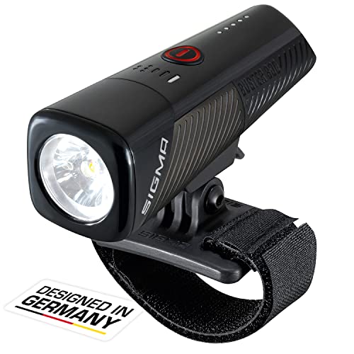 SIGMA SPORT - BUSTER 800 HL | LED Helmlicht 800 Lumen | akkubetriebenes Licht für Fahrradhelm mit fünf Modi-Profilen | Sichere Befestigung am Fahrrad Helm | Farbe: Schwarz
