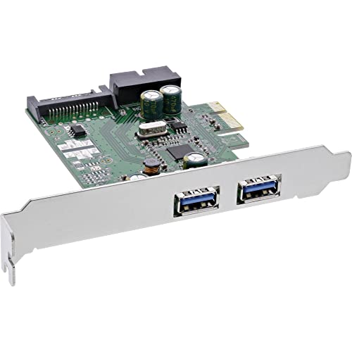 InLine Schnittstellenkarte, 2X+2X USB 3.0, PCIe, mit SATA Strom + LP-Slotblech