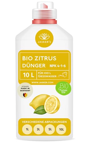 Bio Zitrusdünger 10 Liter Konzentrat - Zitronendünger für 2000 Liter Gießwasser - 100% organischer Dünger - Zitrusdünger flüssig - Zitronenbaum-Dünger - Citrus Dünger flüssig