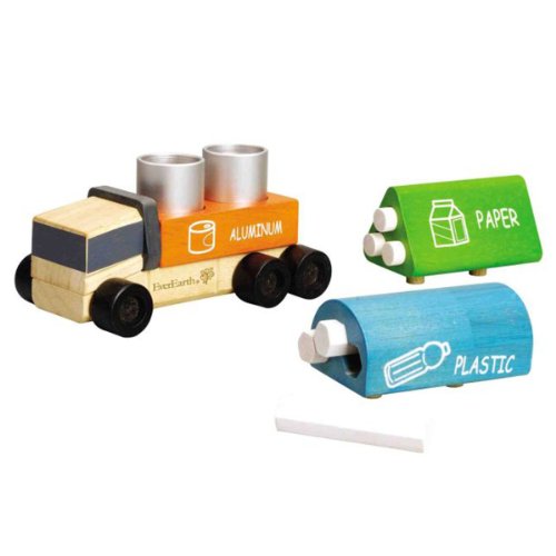 Everearth - EE32661 – Spielzeug für Kleinkinder – Öko-Recycling-LKW aus FSC-Holz