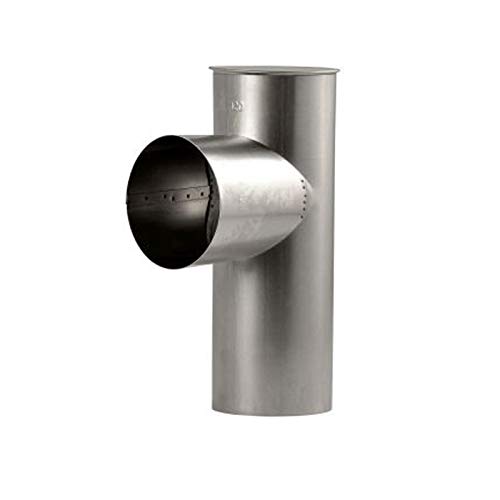 FAL Kapselknie 120mm 0,3m Durchmesser Ofenrohr Rauchrohr feueraluminiert Silber