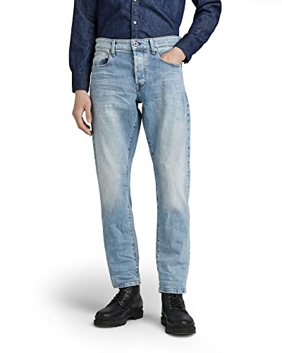 G-STAR RAW Herren 3301 Straight Jeans, Blau (Authentic Faded Blue B631-A817), 34W / 26L