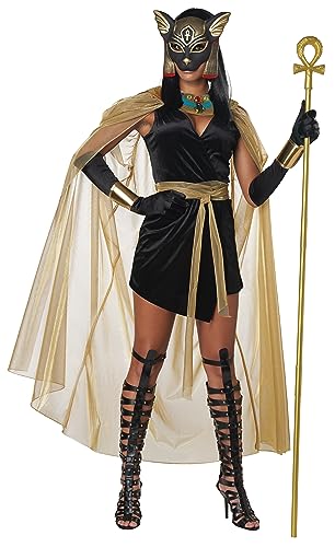 California Costumes Damen Feline Goddess/Bastet Kostüme in Erwachsenengröße, schwarz/Gold, Small