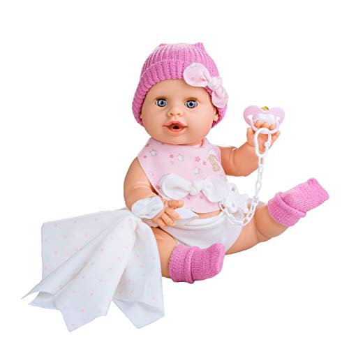 Berjuan - Interaktive Puppe Baby Gugu Pink 38 cm, Mehrfarbig (6000)