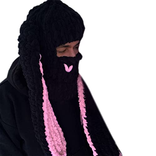 FUZYXIH Strickmütze Frauen Winter Sturmhaube Wollmützen Hasenohren Cosplay Party Hut Für Teenager Erwachsene Universal Lady Kopfschmuck Kostüm Hüte Erwachsene Frauen Kostüm Hüte