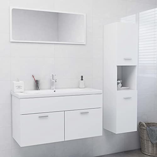 TECHPO Schöne Sets Badezimmer Schöne Sets Badezimmer Schönes Set Weiß Holzwerkstoff