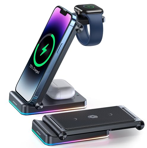 3in1 Wireless Charging Station Joyroom JR-WQN01 (Black)