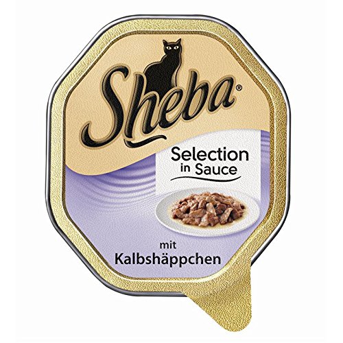 Sheba Schale Selection in Sauce Kalbshäppchen | 22x 85g für Katzen