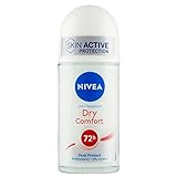 NIVEA Dry Comfort Deo Roll On im 6er Pack (6 x 50 ml), Antitranspirant Stick für jede Alltagssituation, Deodorant mit 48h Schutz