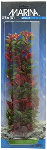 Marina Aquascaper, Aquarienpflanze, Wasserpflanze, aus Kunststoff, Red Ludwigia, 38cm