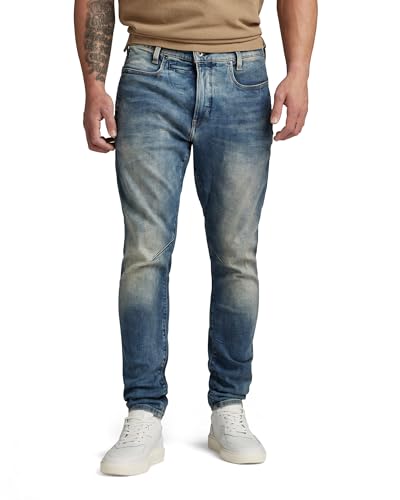 G-STAR RAW Herren D-STAQ 3D Skinny Jeans, Blau (medium Aged 8968-071), 36W / 30L