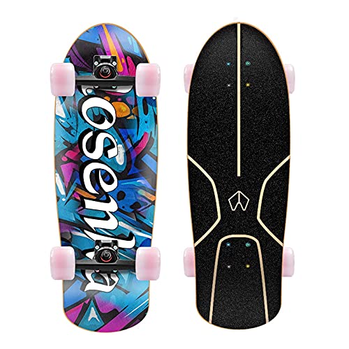 30" professionelles Carving-Skateboard, Street-Surf-Pump-Skateboard, konkaves Cruiser-Komplettboard für Anfänger, 7-lagiges Ahornholz, ABEC-9-Lager