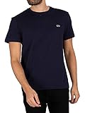 Lacoste Herren T-Shirt TH2038-00 Einfarbig, Blau (NAVY BLUE 166), Gr. 3 (Herstellergröße: S)